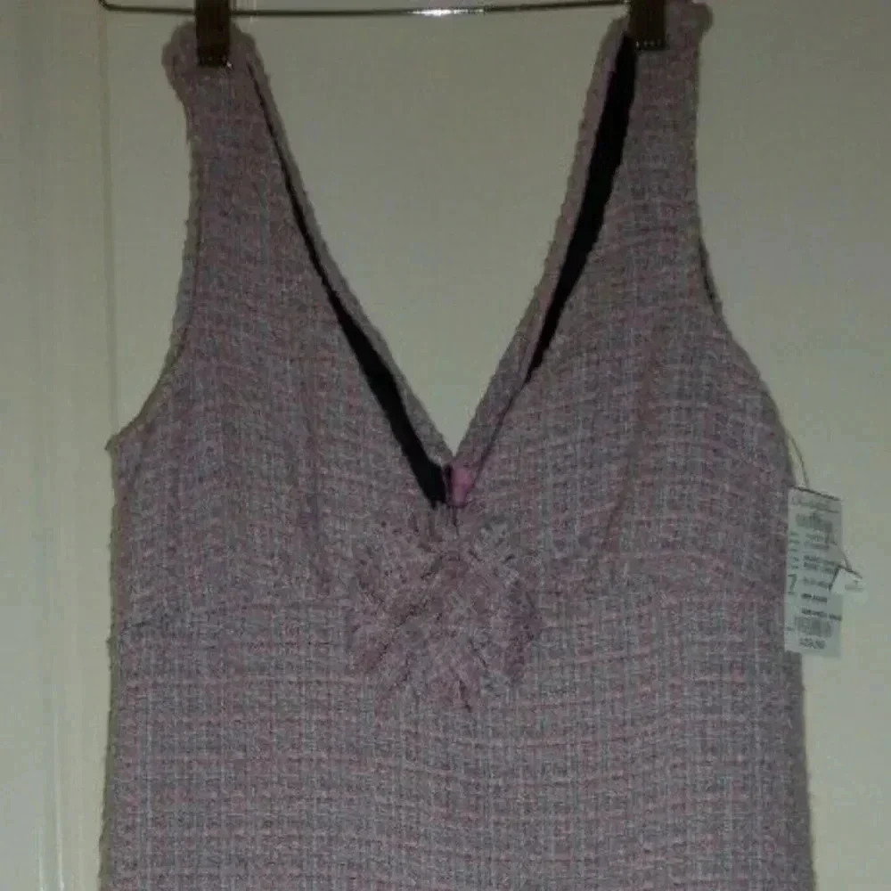 NWT Charlotte Russe Pink Plaid Tweed Dress